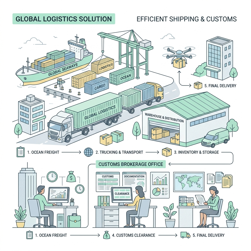 Hải Quan NASA Logistics Illustration